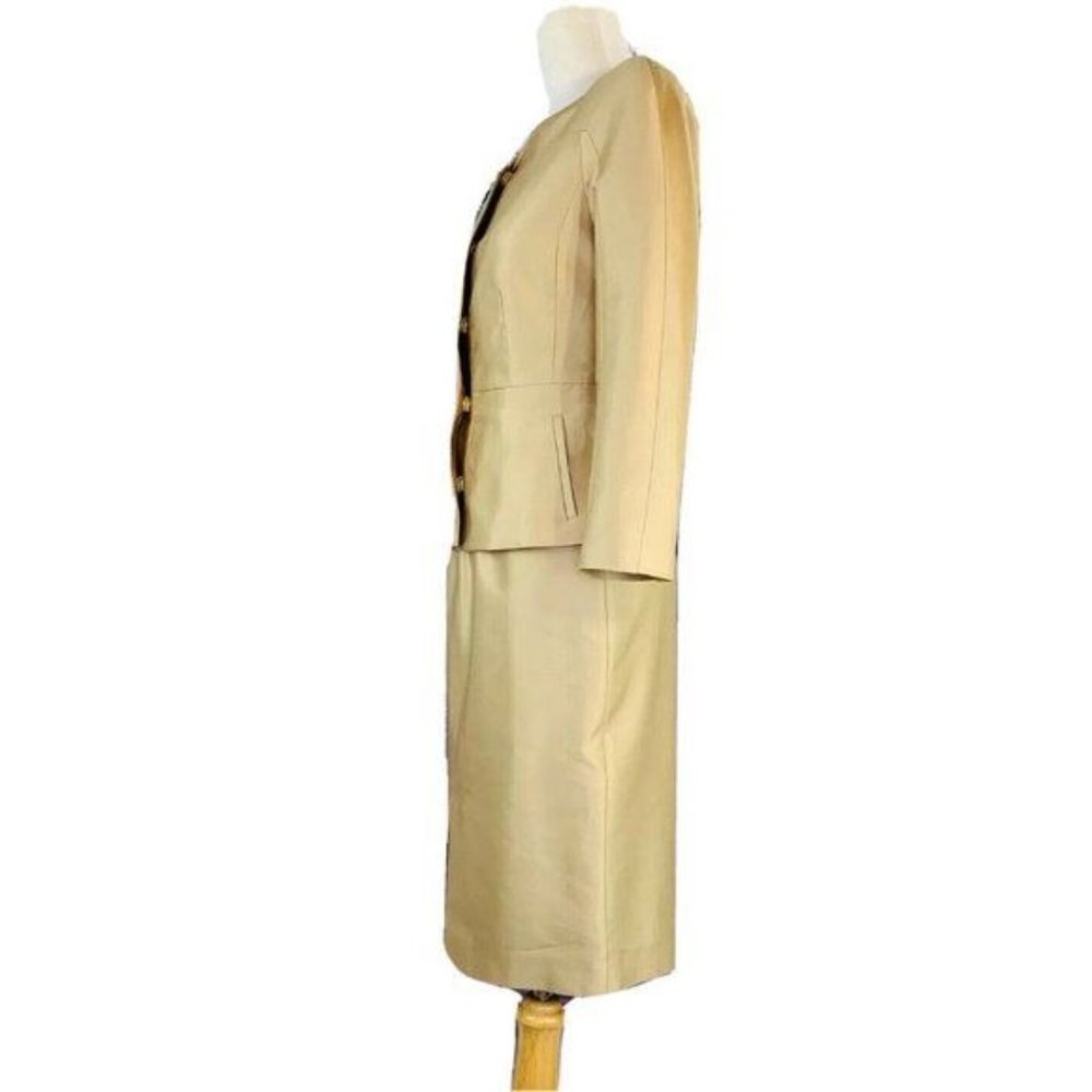 L.K. Bennet Suit 3Pc Dress Silk Set Elegant London International Luxury Fashion - Picture 8 of 16
